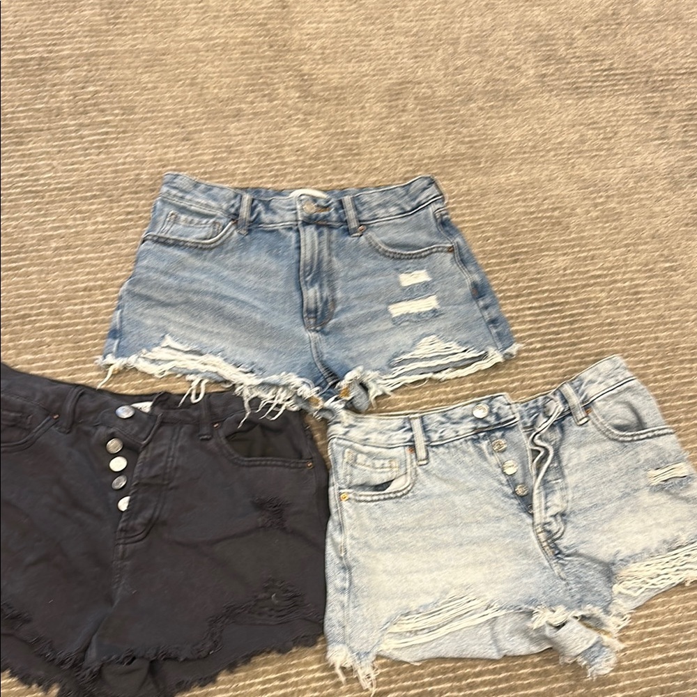 Pacsun denim shorts - lot of 3 - size 26 preowned